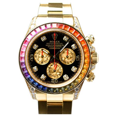 yellow gold rainbow rolex daytona|Rolex 116595 rainbow price.